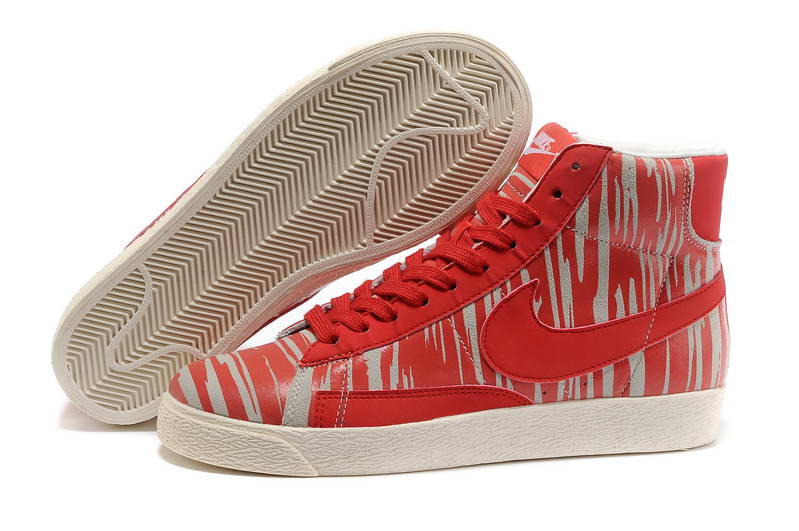 Nike Blazer Hommes Et Chaussures Des Femmes Mid Suede Creme Rouge